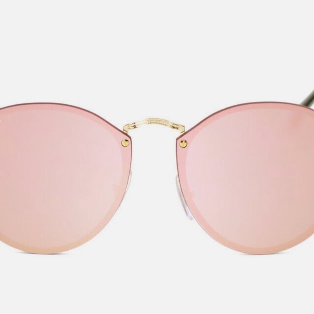 Ray-Ban Sunglasses RB3574N Blaze Round Gold Frame Pink Mirror Lens 59mm Unisex